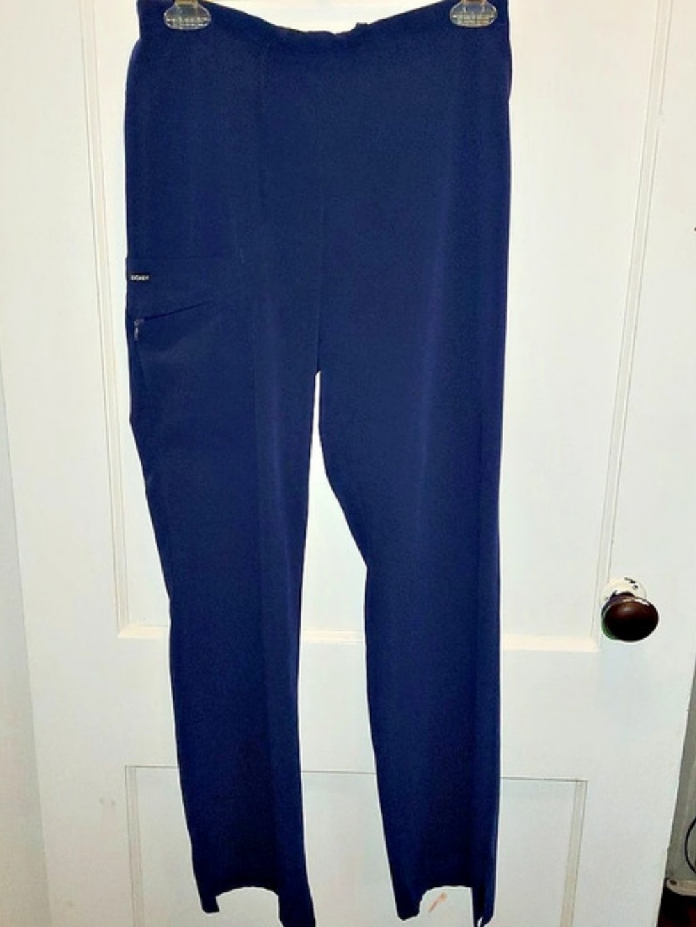 Jockey Women's Favorite Fit Cargo Scrub Pant Straight Leg Pants Blue
